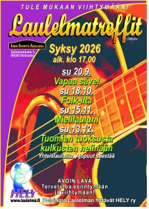 John Scott's LIVE MUSIC 2026 7 LAULELMATREFFIT SYKSY 2026 ESITE
